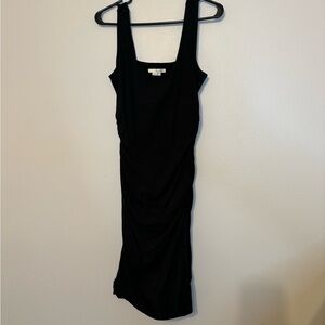 Chic Black Boden Ruched Sleeveless Scoop Neck Dress - Size 8L